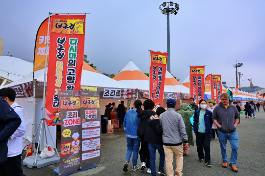 농심 완도장보고수산물축제 참가 전경. 농심 제공